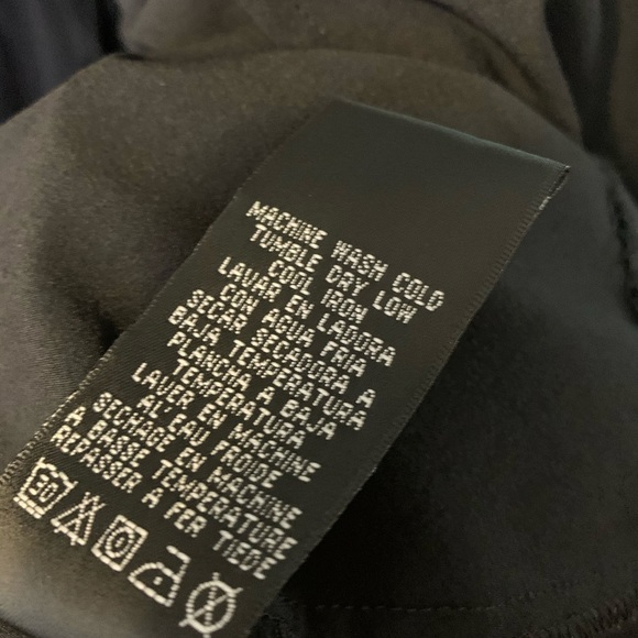 Bebe Ruffle Collar Plunge Wrap Dress Black S goth chic - Picture 6 of 6